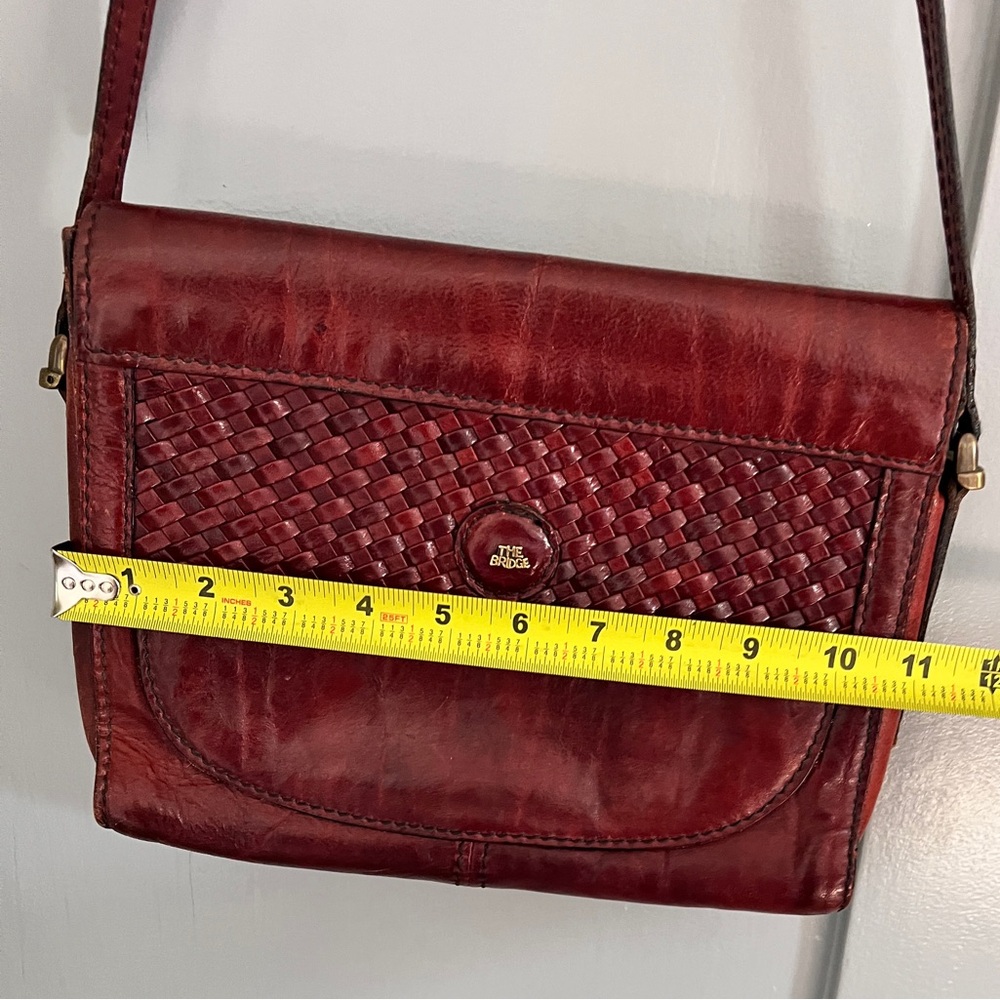 The Bridge Burgundy Leather Crossbody Bag